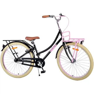 Volare Excellent Kinderfahrrad - Mädchen - 26 Zoll - Schwarz - Zwei Handbremsen - Schwarz