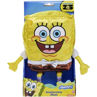 Sponge Bob Jubiläumsplüsch, 30cm, glitzernder SpongeBob Plüsch zu Ehren des 25. Jubiläums der TV-Serie, für Kinder ab den ersten Lebensmonaten geeignet