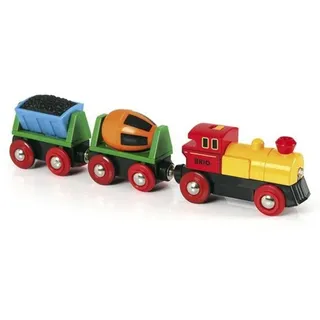 BRIO® Spielzeug-Eisenbahn 33319 - Zug mit Batterielok, Holzeisenbahn, Spielzeug, Holzspielzeug bunt