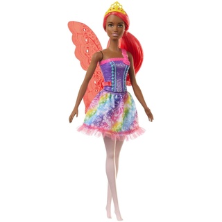Barbie GJK01 - Dreamtopia Fee-Puppe, ca. 30 cm groß, mit pinkem Haar und Flügeln, Spielzeug Geschenk für Kinder im Alter von 3–7 Jahren