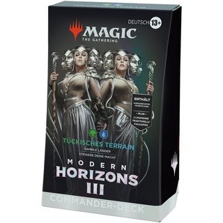 Magic: The Gathering Modern Horizons 3 Commander-Deck – Tückisches Terrain (Deck mit 100 Karten, Sammler-Booster-Probepackung mit 2 Karten + Zubehör) (deutsche Version)