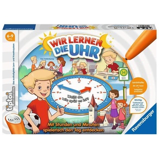 Ravensburger tiptoi Spiel 00847 - Wir lernen die Uhr - interaktives Lernspiel ab 6 Jahren, mit digitaler und analoger Uhr zum selbst einstellen