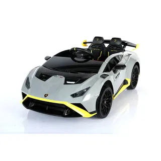 Elektro Kinderauto Lamborghini Huracan STO - lizenziert - 12V7A Akku, 2 Motoren- 2,4Ghz Fernsteuerung, MP3, Ledersitz+Eva (Grau)