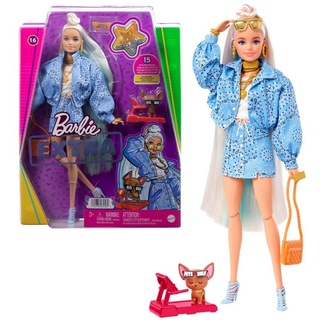 Barbie Anziehpuppe Extra Deluxe Spiel-Set Barbie Puppe Tier & Zubehör Mattel HHN08 bunt