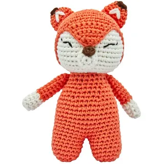 miniHeld Babypuppe Handgestrickter Fuchs gehäkelt aus Baumwolle Spielzeug 15 cm
