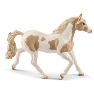 schleich HORSE CLUB 13884 Realistische Gefleckte Stute, Pferde Spielzeug Figur- Paint Horse Pferd Stute, Bauernhof Spielzeug für Jungen und Mädchen ab 5 Jahren