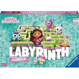 Ravensburger Spiel, Familienspiel Gabby's Dollhouse Junior Labyrinth, Made in Europe, FSC® - schützt Wald - weltweit bunt