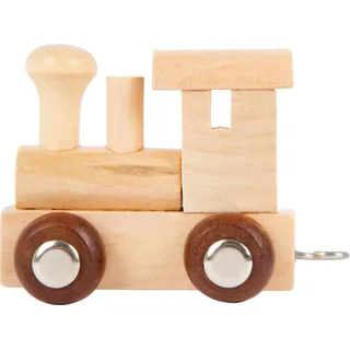 ebyreo Buchstabenzug | Wunschname zusammenstellen | Holzeisenbahn Namenszug aus Holz | personalisierbar | auch als Geschenk Set (Lokomotive)