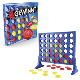 Hasbro Gaming 4 gewinnt Strategiespiel, Brettspiel für 2 Spieler, Unendlicher Spielspaß mit Freunden und Familie, Perfekt als Partyspiel und für Multiplayer-Spaß, Geschenk für Kinder ab 6 Jahren