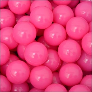 LittleTom 50 Bälle für Bällebad 5,5cm Babybälle Plastikbälle Baby Spielbälle Pink Rosa