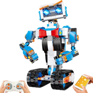 okk Roboter Bauspielzeug für Kinder, fern- und APP-gesteuertes Engineering-Lernen, pädagogisches STEM-DIY-Baukasten, wiederaufladbarer Roboter, Spielzeug, Geschenke für Jungen und Mädchen (635 Stück)