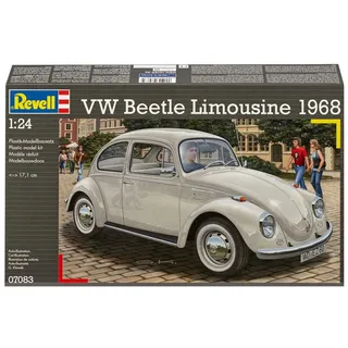 Revell® Modellbausatz Modellbausatz "VW Beetle Limousine 1968" Maßstab 1:24 125 Teile, Maßstab 1:24, (Set, 125-tlg) grau