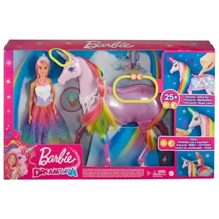 Mattel® Puppen Accessoires-Set Mattel GWM78 - Barbie - Dreamtopia - Magische Zauberlicht-Einhorn mit bunt