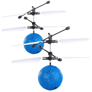 Simulus Fliegender Ball: 2er-Set Selbstfliegende Hubschrauber-Bälle mit bunter LED-Beleuchtung (Hubschrauberbälle, Fliegender Leuchtball, Ferngesteuerte)