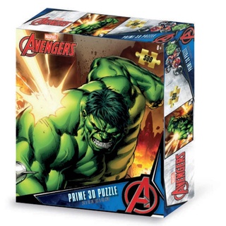 Grandi Giochi PUA05000 Marvel Avengers Hulk Horizontales Linsenpuzzle mit 500 Teilen und 3D-Effekt Verpackung-PUA05000