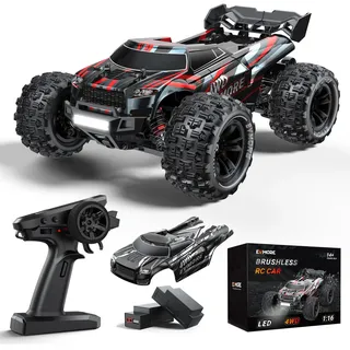 Evmore Ferngesteuertes Auto 1:16 70 km/h Hochgeschwindigkeits RC Auto, 4WD RC Spielzeugauto, Offroad Monstertruck, IPX4 Drift Rennen, 40 Min Betrieb 2 Batterien–Geschenke Für Erwachsene Und Kinder