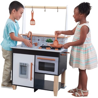KidKraft Artisan Kinderküche aus Holz mit Zubehör, Spielküche mit Eiswürfelspender, Spielzeug für Kinder ab 3 Jahre, 53441