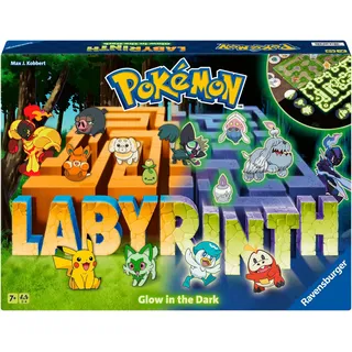 Ravensburger Spiel Pokémon Labyrinth Glow in the Dark, Familienspiel, Made in Europe, FSC® - schützt Wald - weltweit bunt