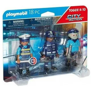 Playmobil® Stapelspielzeug PLAYMOBIL 70669 City Action Figurenset Polizei, Konstruktionsspielzeug