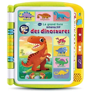 VTech - Das große interaktive Buch der Dinosaurier, Sound-Imagier, Touch-Buch für Kinder, Dinosaurier, Lernspielzeug, 14 illustrierte und interaktive Seiten, Geschenk für Kinder ab 3 Jahren – Inhalt