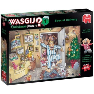 Jumbo Spiele Puzzle Jumbo 81907 Wasgij Christmas 1 Sonderlieferung 1000 Teile Puzzle, 1000 Puzzleteile, Made in Europe bunt