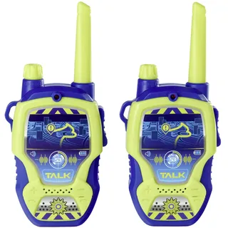 Dickie Toys – Walkie Talkie im Polizei-Design – 2 Funkgeräte, speziell für Kinder ab 4 Jahren entwickelt, bis zu 100 m Reichweite, Spielzeug-Funkgeräte