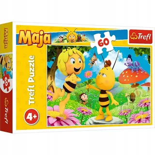 Trefl, Puzzle, Eine Blume für Maja, Maya the Bee, 60 Teile, für Kinder ab 4 Jahren