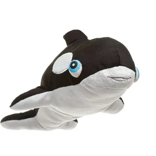 Joy ToyNight Buddies Oliver der Orca- 38 cm - weicher Plüsch mit aufleuchtenden Augen - beim Drücken leuchten die Augen auf, mit On-Off und Auto-Off nach 3 Minuten