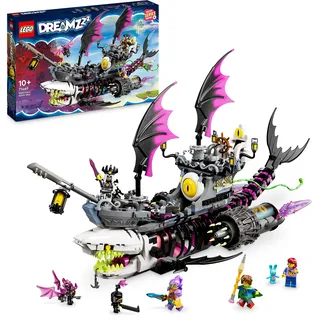 LEGO DREAMZzz 2-in-1 Albtraum-Haischiff, Baue 2 Arten des Piraten-Boot-Spielzeuges, Modellbausatz mit 4 Minifiguren, Spielzeug für Kinder, Mädchen, Jungen, basierend auf der TV-Show 71469