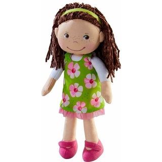 HABA 303666 - Puppe Coco , Stoffpuppe zum Spielen und Kuscheln , Puppe aus weichen, waschbaren Materialien , Geschenk zum 1. Geburtstag , Größe: 30 cm