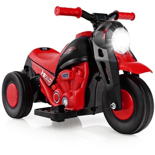 COSTWAY Elektro-Kindermotorrad 6V Elektromotorrad, mit Seifenblasenmaschine rot