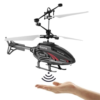 BSTCAR Flug Hubschrauber, Infrarot LED Fliegender Heli Spielzeug IR Sensor Hubschrauber Kinder Handsteuerung Spiel Draußen (Ohne Fernbedienung)