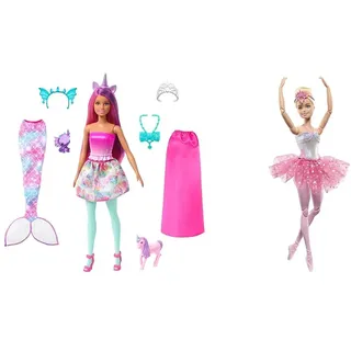 Barbie Dreamtopia Puppe Kleidung und Zubehör für Looks 18+ & Dreamtopia Ballerina Puppe, Twinkle Lights Ballerina mit rosa Tutu und blonden Haaren