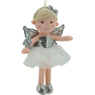 Sweety Toys 11759 Stoffpuppe Fee Plüschtier Prinzessin 30 cm Silber