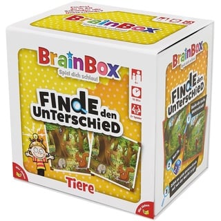 BRAINBOX 94917 Finde den Unterschied, Tiere, Lernspiel, Suchspiel für Kinder ab 6 Jahren, Mehrfarbig