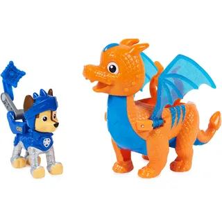 PAW PATROL, Rescue Knights Chase und Dragon Draco Actionfiguren-Set, Spielzeug geeignet für Kinder ab 3 Jahren