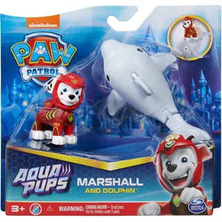 Spin Master PAW Patrol , Aqua Pups - Hero Pups Actionfiguren-Set mit 1 Marshall