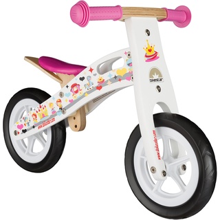 BIKESTAR Kinderlaufrad Lauflernrad Kinderrad für Mädchen ab 2-3 Jahre | 10 Zoll Kinder Laufrad Holz | Weiß | Risikofrei Testen