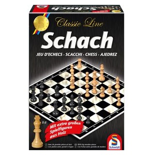 Schmidt-Spiele Brettspiel 49082, Schach, ab 9 Jahre, Classic Line, 2 Spieler