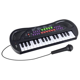 McGrey KK-3808 32 Tasten Spielzeug Keyboard - Kinder Keyboard mit Mikrofon zum Mitsingen und 8 Begleitrhythmen und Demosongs - Kleines Kinderpiano - Elektrisches Musikspielzeug