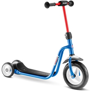 PUKY R1 Scooter | sicherer Roller für Kinder ab 2 Jahren | rutschfestes Trittbrett | höhenverstellbarer Lenker | top Fahrrad-Alternative | Himmelblau