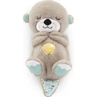 Fisher-Price Schlummer Otter Kuscheltier mit Atembewegung und Musik, Baby Erstausstattung, Neugeborene, Baby Spielzeug ab Geburt, Babyparty und Neugeborenen Geschenk, FXC66