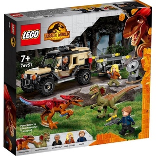 LEGO® Konstruktions-Spielset LEGO 76951 Jurassic World - Pyroraptor & Dilophosaurus Transport