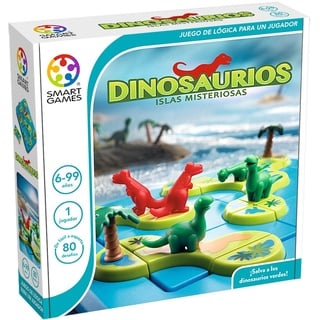 SmartGames Dinosaurier: Geheimnisvolle Inseln | Puzzle 6 Jahre oder älter | Brettspiele für Kinder | Lernspiele ab 6 Jahren | Geschenk für Kinder 6 Jahre | 80 Herausforderungen