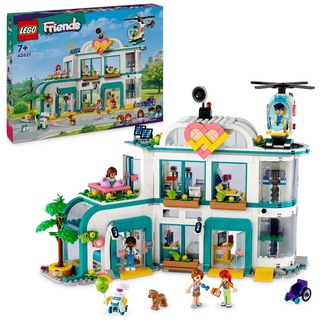 LEGO Friends Heartlake City Krankenhaus, Set mit Spielzeug-Hubschrauber und Figuren inkl. Autumn und Hund, Arzt-Spielzeug für Kinder, Geschenk fü...