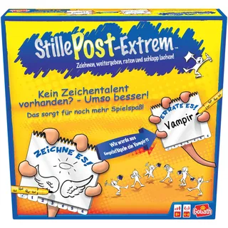 Goliath Stille Post Extrem. Brettspiel für Kinder ab 8 Jahren. Gesellschaftsspiele für 4 bis 6 Spieler