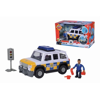 Feuerwehrmann Sam Spielfigur Simba 109251092 - Feuerwehrmann Sam, Polizei Auto 4x4 mit Malcom Figur