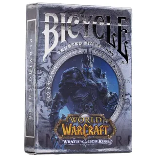 Cartamundi Spiel Bicycle® Kartendeck - World of Warcraft – Wrath of the Lich King, Kartenspiel, mit einzigartigem Air-Cushion®-Finish blau