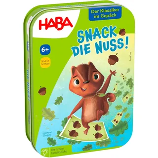 HABA Snack die Nuss! - Lustiges Kartenspiel für Kinder ab 7 Jahren - Taktisches Geschick gefragt - Ideal für schnellen Spielspaß unterwegs - 2011101001