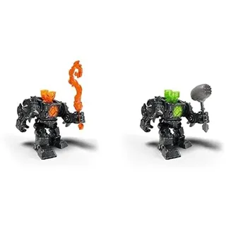 SCHLEICH 42597 Eldrador Mini Creatures Schatten-Lava-Roboter, für Kinder ab 7-12 Jahren & 42599 Eldrador Mini Creatures Schatten-Stein-Roboter, für Kinder ab 7-12 Jahren